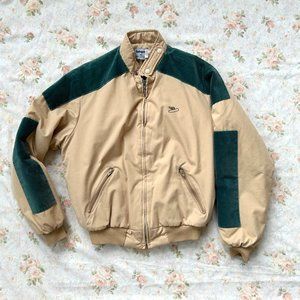 1980's Size M Tan Swingster Jacket with Corduroy Accents